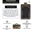 ALMOSTAQIM Educational Prayer Mat for Teens and Adults - Interactive Smart Prayer Rug - Step by Step Salah Guide, Position Indicator, Rakat Counter, Touch-Sensitive Buttons, Quran Reciter [Black]