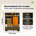 ALMOSTAQIM Azan Clock for Home - Athan Clock for Prayer with Sound, Daily Reminder, Quran Recitation & Explanations - Portable & Rechargeable - Mobile App & Remote Control - Kaaba Design