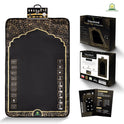 ALMOSTAQIM Educational Prayer Mat for Teens and Adults - Interactive Smart Prayer Rug - Step by Step Salah Guide, Position Indicator, Rakat Counter, Touch-Sensitive Buttons, Quran Reciter [Black]