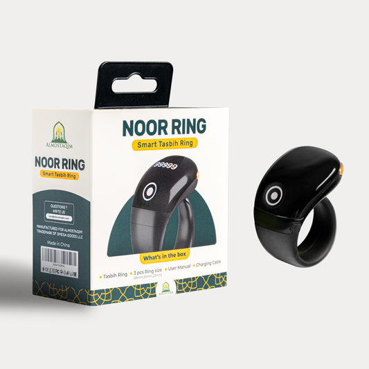 ALMOSTAQIM Tasbih Counter Zikr Rings, Smart Tasbeeh, Electronic Digital Tasbih Rings Adjustable Sizes Finger for Muslims, Prayer, Reminder, Home