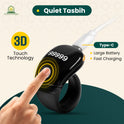 ALMOSTAQIM Tasbih Counter Zikr Rings, Smart Tasbeeh, Electronic Digital Tasbih Rings Adjustable Sizes Finger for Muslims, Prayer, Reminder, Home